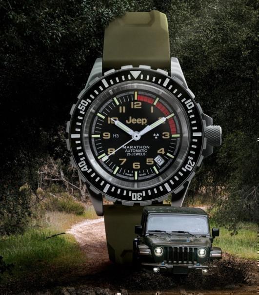 Die „Jeep x Marathon“-Kollektion kann bereits unter marathonwatch.com erworben werden. 